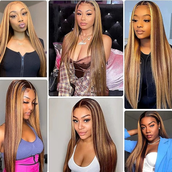 Highlight P4/27 Color Straight&Body wave&Deep wave Virgin Human hair extensions Brazilian Peruvian Malaysian Indian European Cambodian Burmese