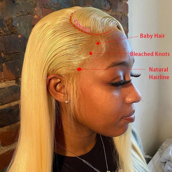 (All Texture Link) 200% Density Transparent Lace #613 Blonde Lace 4*4 5*5 Closure &13*4 13*6 Full Frontal  Wigs Human Hair Wear Go