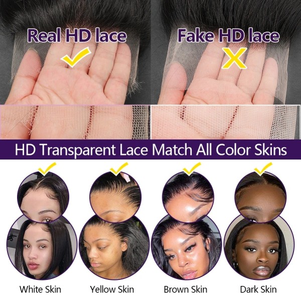 Glueless Wear Go Pre Bleached Deep Wave 200% Density Undetectable HD Lace 4×4 5×5 Closure 13×4 13×6 Full Frontal Wigs 100% Human Hair Pre Plucked Wig