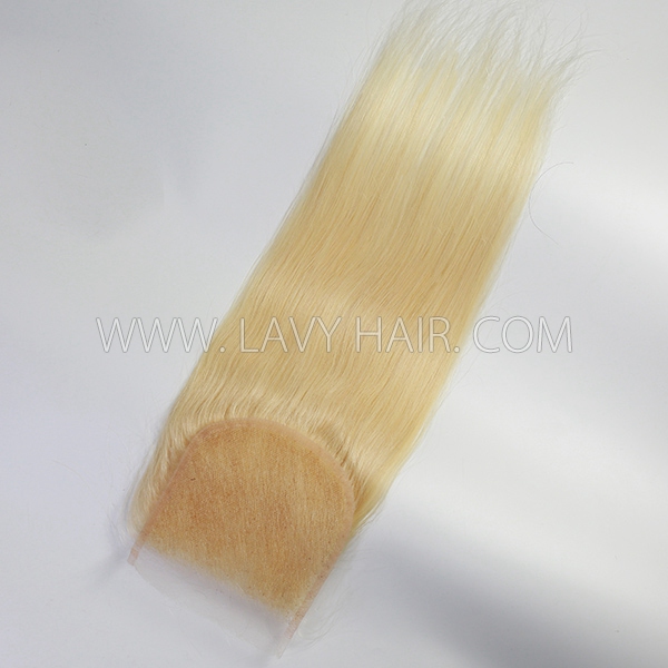 (New)Superior Grade #613 Blonde HD Lace Closure 4*4 5*5 6*6 7*7Human Hair Slightly Preplucked