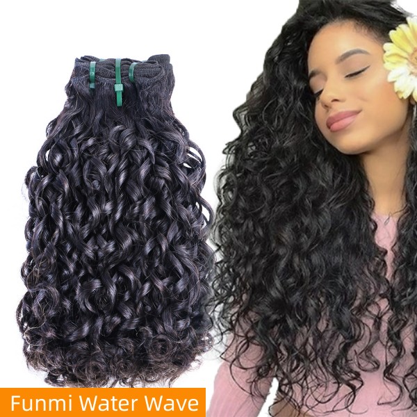 Super Double Drawn Funmi Texture Choice (Same Full From Top To Tip) 105 Grams/1 Bundle Virgin Human hair extensions Brazilian