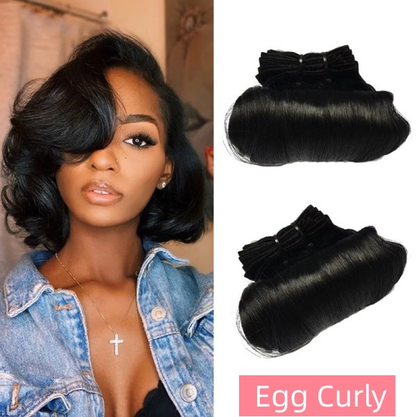 Super Double Drawn Funmi Texture Choice (Same Full From Top To Tip) 105 Grams/1 Bundle Virgin Human hair extensions Brazilian