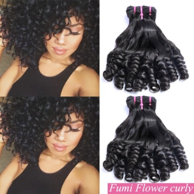 Super Double Drawn Funmi Texture Choice (Same Full From Top To Tip) 105 Grams/1 Bundle Virgin Human hair extensions Brazilian