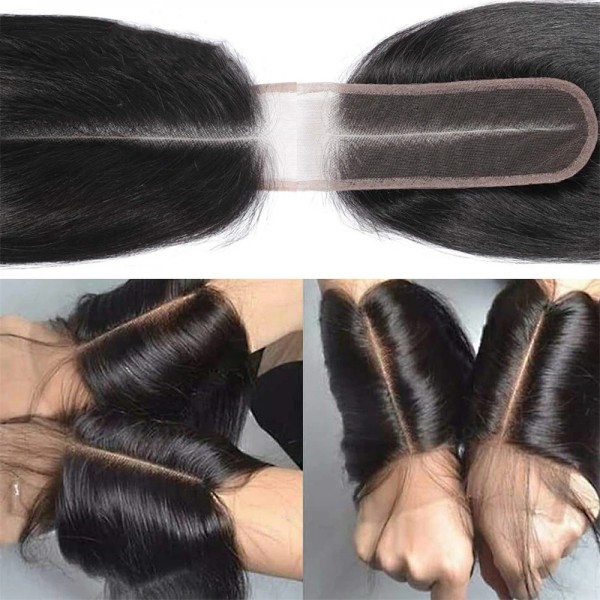 Superior Grade Top Quality 2*6" Lace Closure Transparent Lace Kim-Kay Closure Swiss lace Middle Part