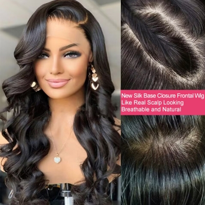 Silk base Light and Breathable Real Scalp Wig 4*4 5*5 Closure Wig and 13*4 Lace Frontal Wigs 200% Density Human Virgin Hair