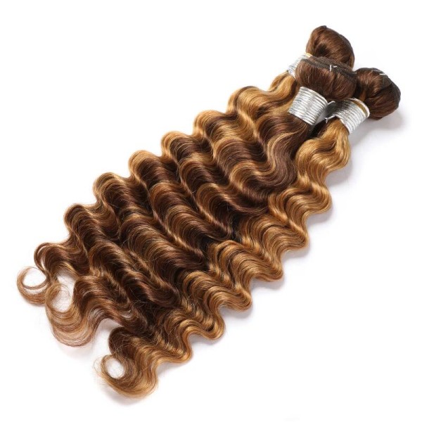 Highlight P4/27 Color Straight&Body wave&Deep wave Virgin Human hair extensions Brazilian Peruvian Malaysian Indian European Cambodian Burmese