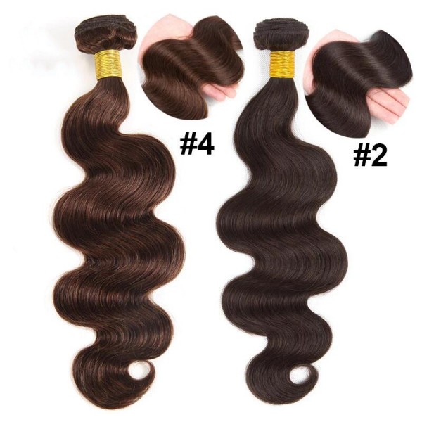 Chocolate Brown Color #2 #4 #6 #8 Straight Hair Human Virgin Hair 1 Bundle