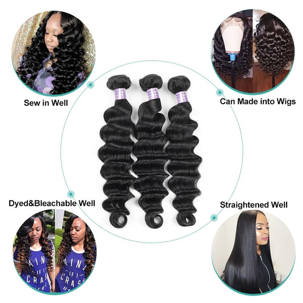 Advanced Grade 12A Loose Deep Wave Unprocessed Human Virgin hair extensions Brazilian Peruvian Malaysian Indian European Cambodian