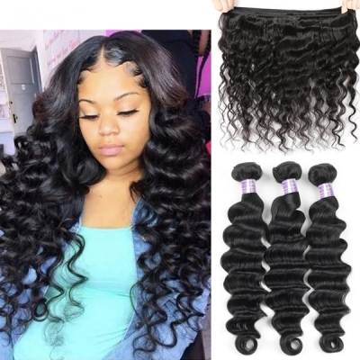 Advanced Grade 12A Loose Deep Wave Unprocessed Human Virgin hair extensions Brazilian Peruvian Malaysian Indian European Cambodian