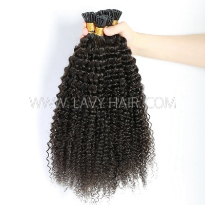 #1B I Tip Hair Micro links Human Virgin Hair Pre Bonded Hair Extensions 105 grams/1 pack