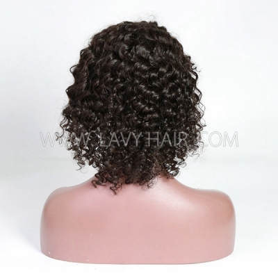 (New ) 13*1 Lace Frontal Wig Preplucked Natural Hairline 100% Human Hair Affordable Short Hair Wig