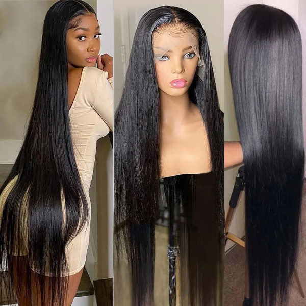 (All Texture Link) Undetectable HD Lace Full Lace Wigs Invisible Melted Edge 130% Density Human Hair Natural Color