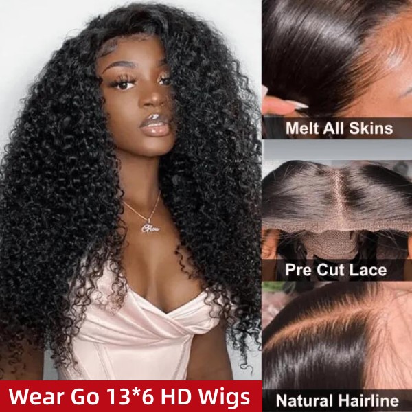 Glueless Wear Go Pre Bleached Deep Wave 200% Density Undetectable HD Lace 4×4 5×5 Closure 13×4 13×6 Full Frontal Wigs 100% Human Hair Pre Plucked Wig