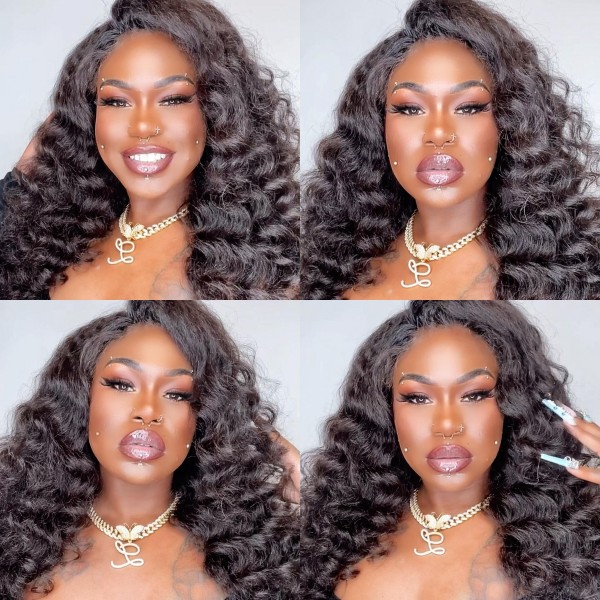 150% Density 13*4 Full Frontal Wig Glueless Wig With Elastic Band kinky straight Preplucked Human Ha