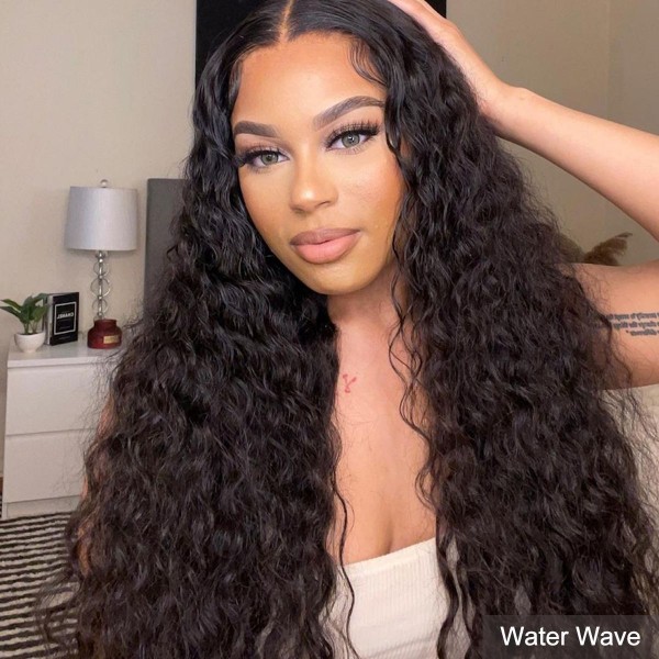 Glueless Wear Go Water Wave 200% Density Melted HD Lace Wig 4×4 5×5 13×4 13×6 Full Front Wig Pre Cut 100% Real Human Hair Preplucked Pre Bleached