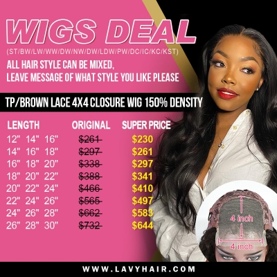 Wholesale 3 Pieces Wigs Deal Transparent/ Brown Lace Bulk Order 150% Density Human Hair Preplucked Glueless Wear Go