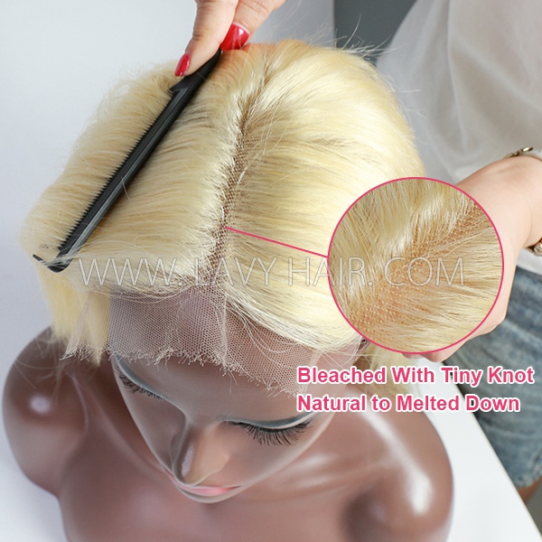 (New)Superior Grade #613 Blonde HD Lace Closure 4*4 5*5 6*6 7*7Human Hair Slightly Preplucked