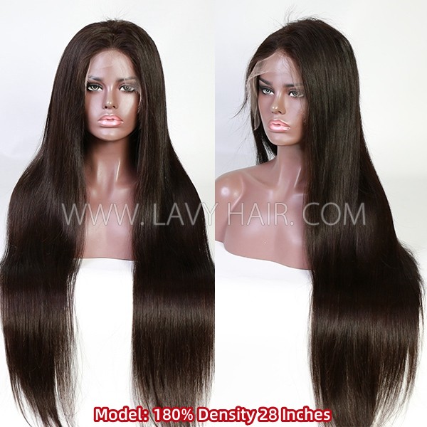 (All Texture Link) Undetectable HD Lace Full Lace Wigs Invisible Melted Edge 130% Density Human Hair Natural Color