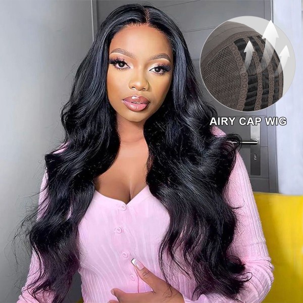 (All Texture Link) Breathable Cap Glueless HD Lace Wigs 150% Density 100% Real Human Hair Preplucked Wear Go Straight/Wavy/Curly