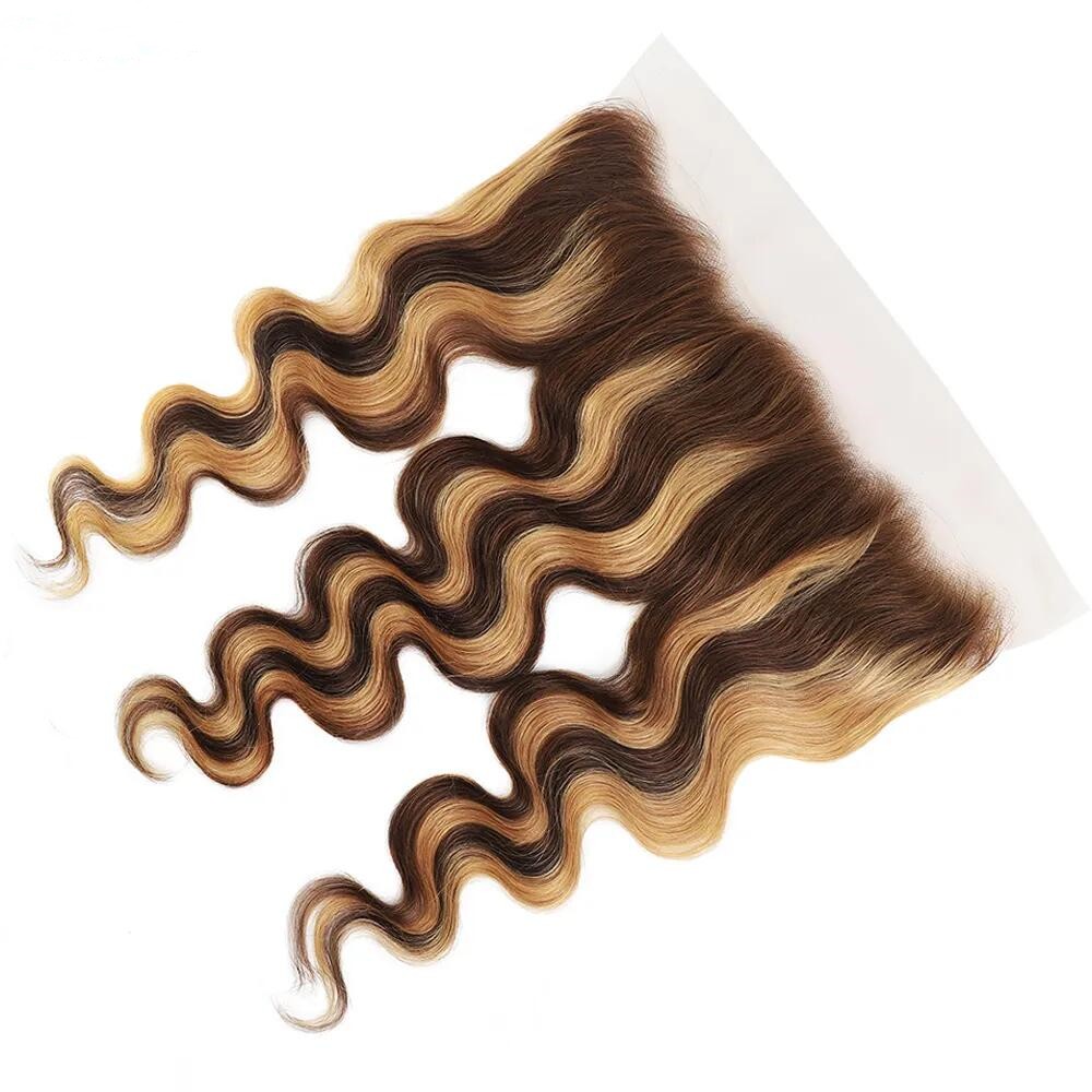 P4/27 Hlighlight Color Ear to ear 13*4 13*6 HD Lace and Transparent Lace Frontal Pre plucked Hairline Human hair Swiss lace