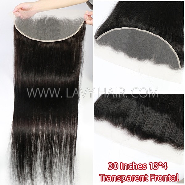 (New)Superior Grade #1B Color Ear to ear 13*4 Lace Frontal Human hair Swiss lace Straight/Wavy/Curly All Texture 4C Curly Hairline