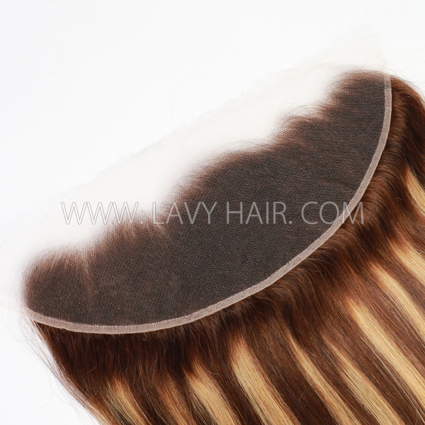 P4/27 Hlighlight Color Ear to ear 13*4 13*6 HD Lace and Transparent Lace Frontal Pre plucked Hairline Human hair Swiss lace