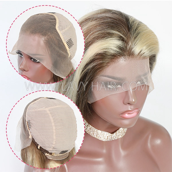 (All Texture Link)Color Hair Collection Transparent Lace 13*4 lace front wigs 130% density 100% Human hair Wear Go Wig