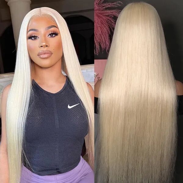 (All Texture Link)Glueless Wear Go 200% density Undetectable HD Lace #613 Blonde Lace Closure&Full Frontal wigs 100% Human Hair