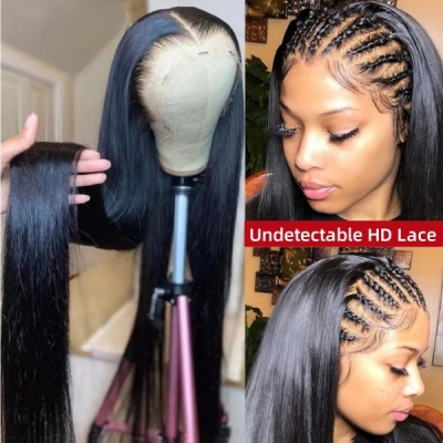 Glueless Wear Go Straight Hair 200% Density Pre Bleached HD Lace 4×4 5×5 13×4 13×6 Full Frontal Wigs Top Selling 100% Human Hair