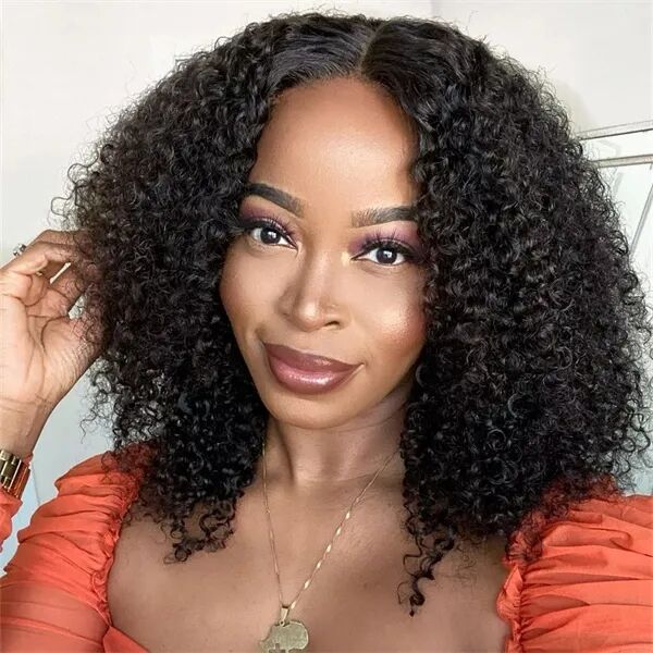 Glueless Wear Go Kinky Curly 200% Density Invisible HD Lace 4×4 5×5 13×4 13×6 Full Frontal Wigs Pre Plucked Human Hair Afro Curly