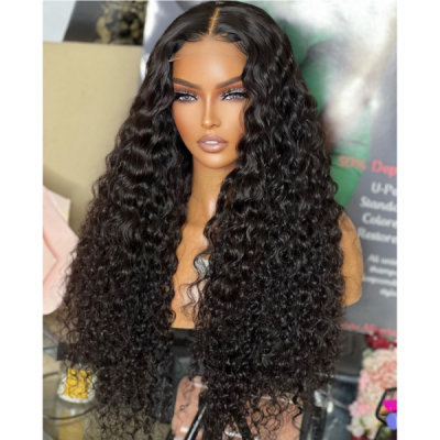 (3-4.5 Bundles Thickness) High Density Picture Style Preplucked 5*5 Lace Closure Wigs Human Hair High Quality Wear Go 100% Glueless