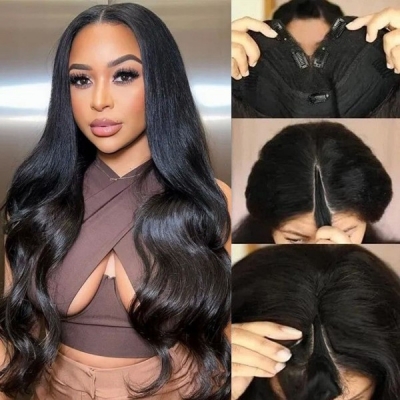 (All Texture Link) 150% Density 12-40 inches U part Wigs /V part Wigs 100% Human Hair Half Wig Straight /Wavy/ Curly