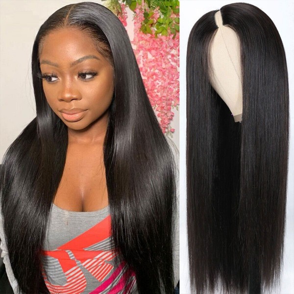 (All Texture Link) 200% Density 12-40 inches U part / Vpart Wigs 100% Human Hair Long Hair Leave Out Wig Straight/ Wavy/ Curly