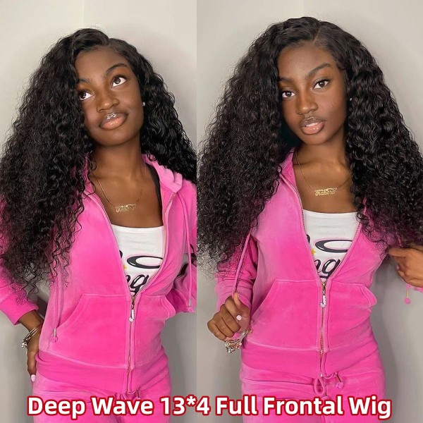 (All Texture Link)  Transparent Lace Glueless Wear Go 200% Density Full Frontal Closure Wigs Pre plucked Human Virgin Hair