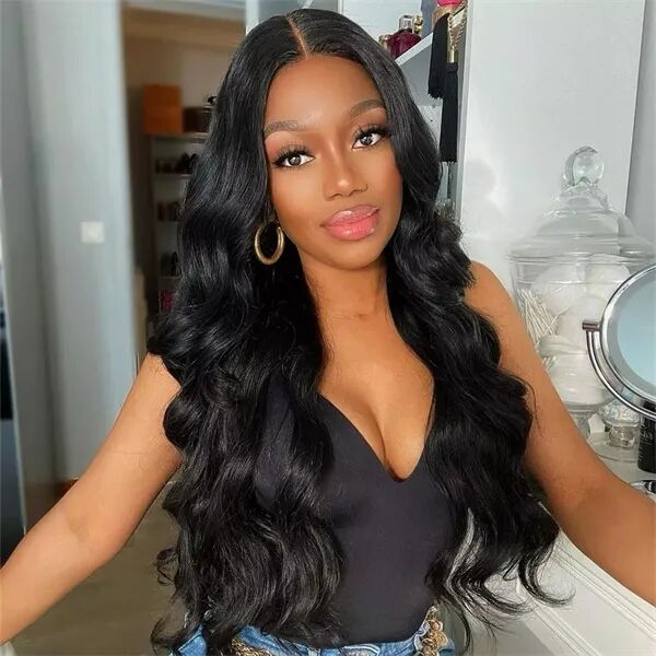 130% Density Full Lace Wigs Body Wave Human Hair Swiss Transparent Lace