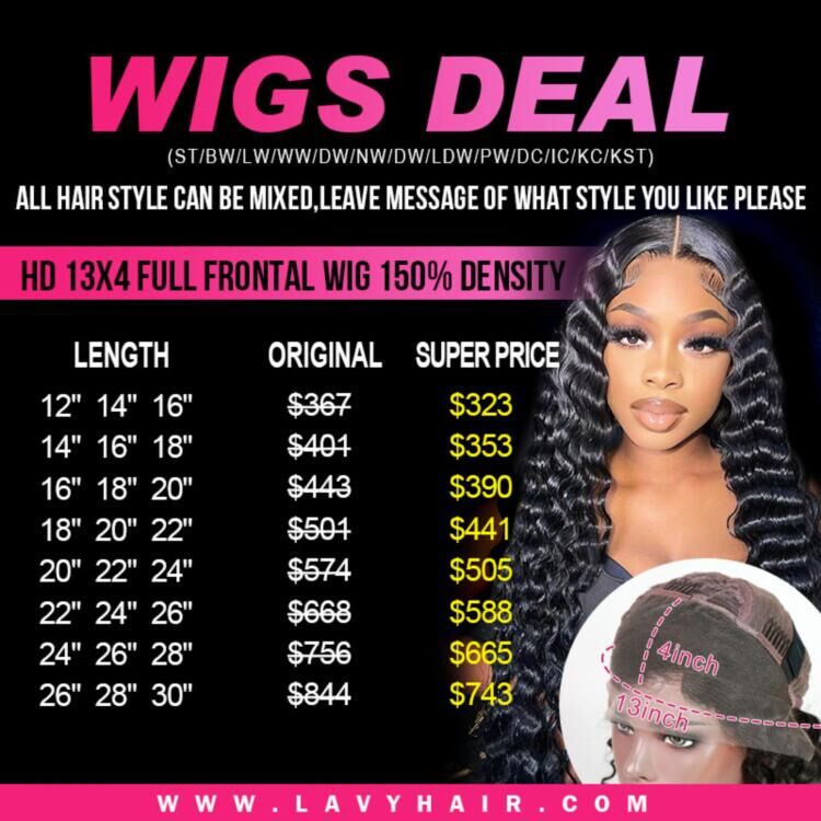 Wholesale Wigs Deal 3 Pieces HD Lace Wig Bulk Order 150% Density Human Hair Preplucked Glueless Wear Go