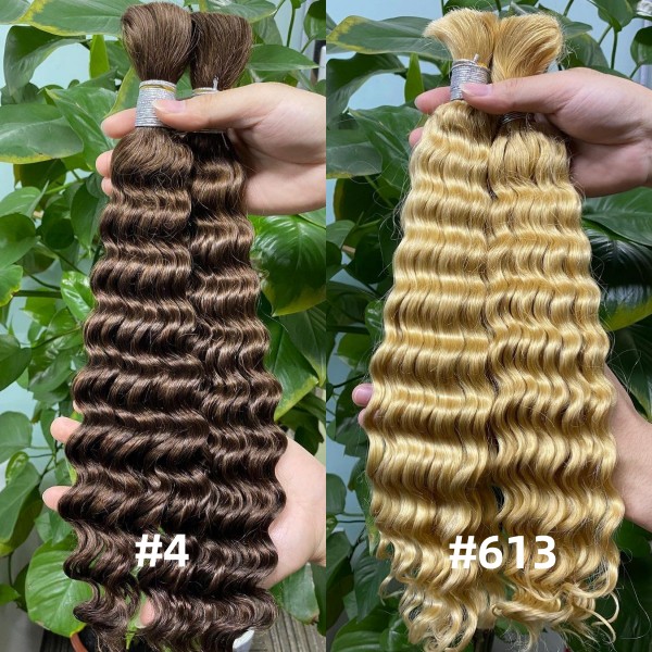 Color Hair Bulk No Weft  For Braiding 100% Human Hair Quick Weave Extensions 100 Grams/1 Bundle