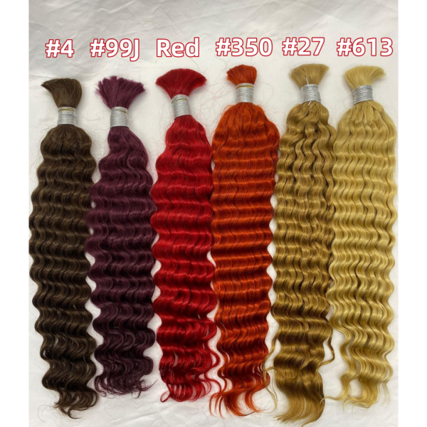 Color Hair Bulk No Weft  For Braiding 100% Human Hair Quick Weave Extensions 100 Grams/1 Bundle