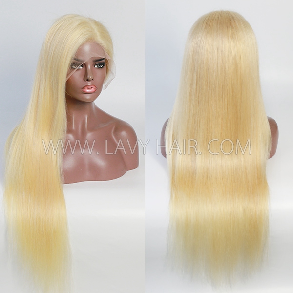 (All Texture Link) 200% Density Transparent Lace #613 Blonde Lace 4*4 5*5 Closure &13*4 13*6 Full Frontal  Wigs Human Hair Wear Go