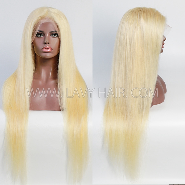 (All Texture Link) 200% Density Transparent Lace #613 Blonde Lace 4*4 5*5 6*6 7*7 Closure &13*4 13*6 Full Frontal  Wigs Human Hair Wear Go