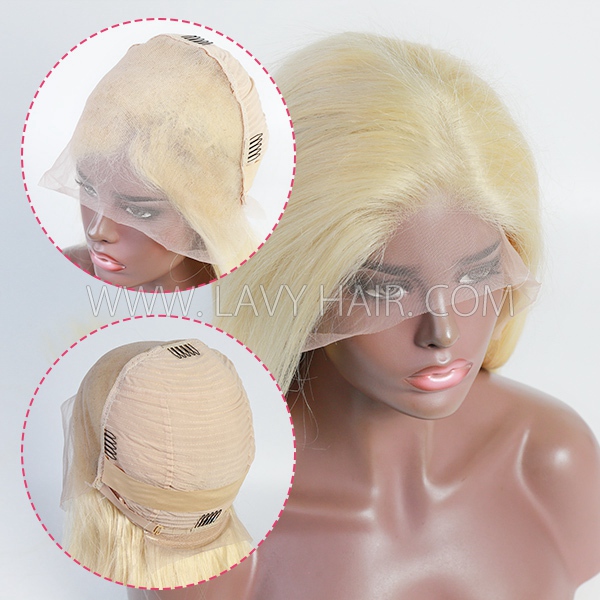 (All Texture Link) 200% Density Transparent Lace #613 Blonde Lace 4*4 5*5 6*6 7*7 Closure &13*4 13*6 Full Frontal  Wigs Human Hair Wear Go