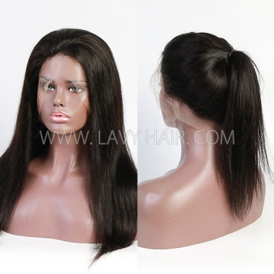 Superior Grade #1B Color HD Lace 360 Lace Frontal With Cap Human hair Swiss lace