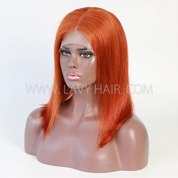 (All Texture Link) Glueless Wear Go 13*4 Full Frontal Bob Wig 150% Density Human Hair Transparent Lace Color #99J #1B #p4/27 #T4/27/4 #350 #p4/350