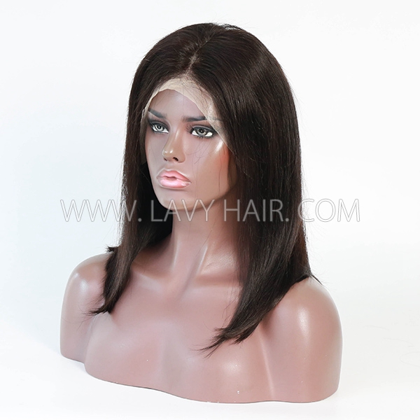 (All Texture Link) Glueless Wear Go 13*4 Full Frontal Bob Wig 150% Density Human Hair Transparent Lace Color #99J #1B #p4/27 #T4/27/4 #350 #p4/350