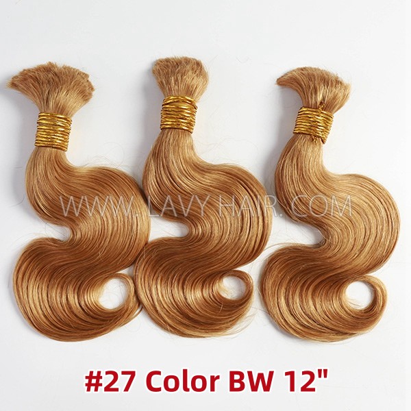 Color Hair Bulk No Weft  For Braiding 100% Human Hair Quick Weave Extensions 100 Grams/1 Bundle
