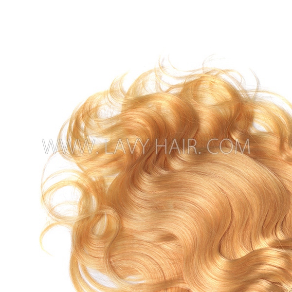 #27 Honey Blonde Color Classic Clip in Extensions Human Virgin Hair 8 pcs 120 grams