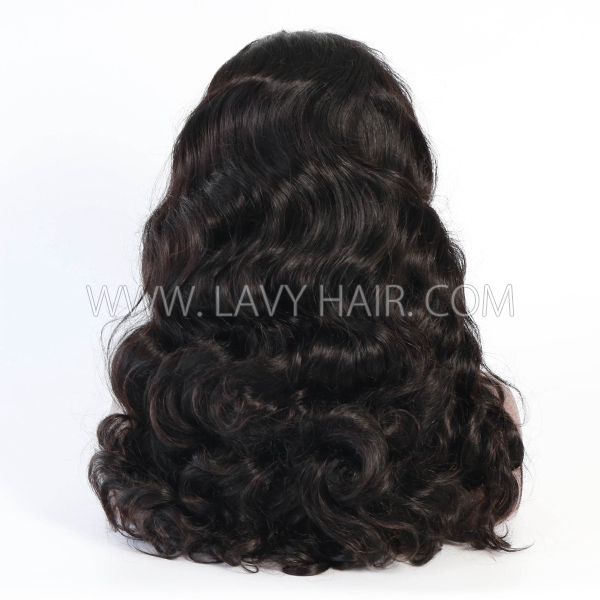 Super Double Drawn Bouncy Curly Glueless 200% Density 13*4 Full Frontal Wigs Transparent Lace Wear Go 100% Human Hair