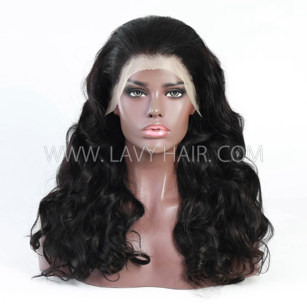 Super Double Drawn Bouncy Curly Glueless 200% Density 13*4 Full Frontal Wigs Transparent Lace Wear Go 100% Human Hair