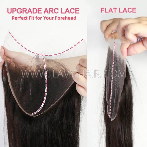 (New)Superior Grade 13*6 Arc HD Lace Invisible Melted Lace More Fit to Forehead 100% Human Hair