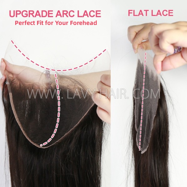 (Mimic forehead contour) Superior Grade 13*6 Arc HD Lace Invisible Melted Lace More Fit to Forehead 100% Human Hair